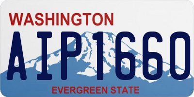 WA license plate AIP1660