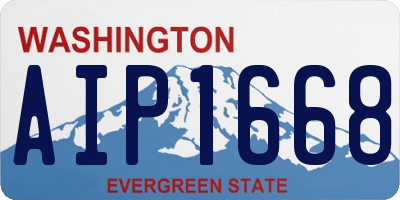 WA license plate AIP1668