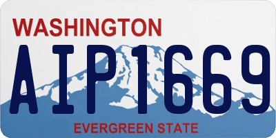 WA license plate AIP1669