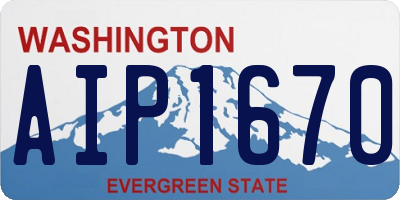 WA license plate AIP1670