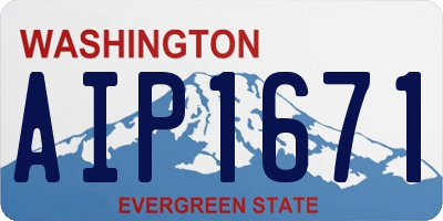 WA license plate AIP1671
