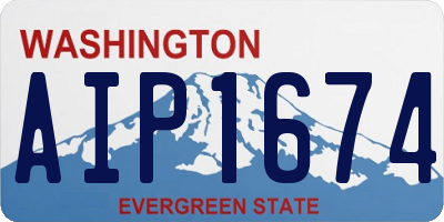 WA license plate AIP1674