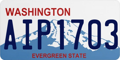 WA license plate AIP1703