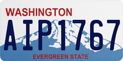 WA license plate AIP1767