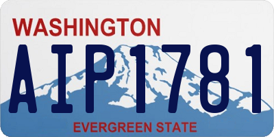 WA license plate AIP1781