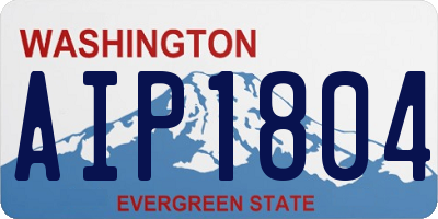 WA license plate AIP1804