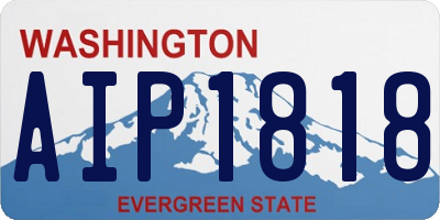 WA license plate AIP1818