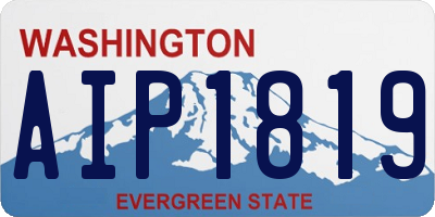 WA license plate AIP1819