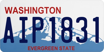 WA license plate AIP1831