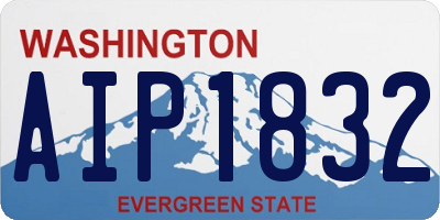 WA license plate AIP1832