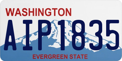 WA license plate AIP1835