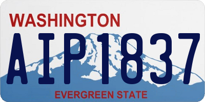 WA license plate AIP1837