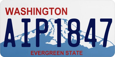 WA license plate AIP1847