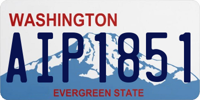 WA license plate AIP1851