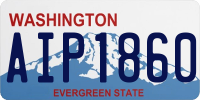 WA license plate AIP1860