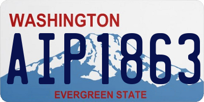 WA license plate AIP1863