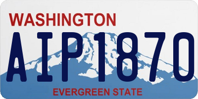 WA license plate AIP1870