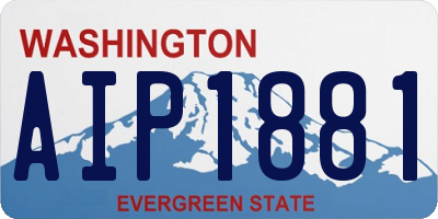 WA license plate AIP1881