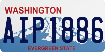 WA license plate AIP1886