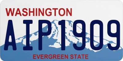 WA license plate AIP1909