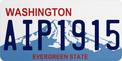 WA license plate AIP1915