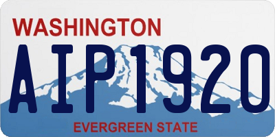 WA license plate AIP1920