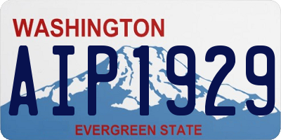WA license plate AIP1929