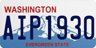WA license plate AIP1930