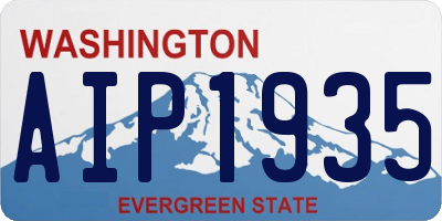 WA license plate AIP1935