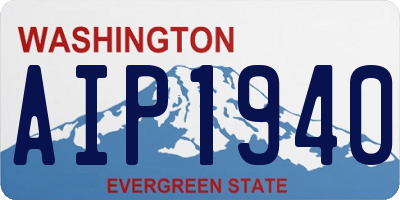 WA license plate AIP1940