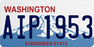 WA license plate AIP1953