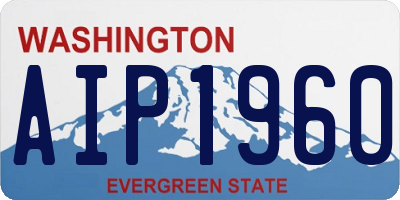 WA license plate AIP1960