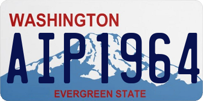 WA license plate AIP1964