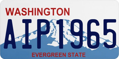 WA license plate AIP1965
