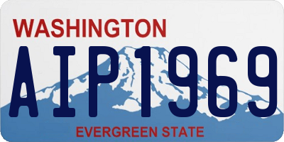 WA license plate AIP1969