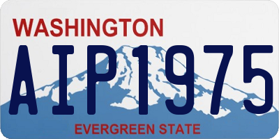 WA license plate AIP1975
