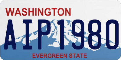 WA license plate AIP1980