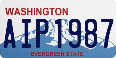 WA license plate AIP1987
