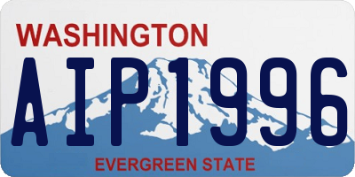 WA license plate AIP1996