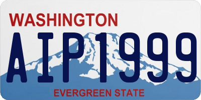 WA license plate AIP1999