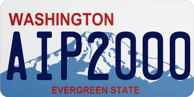 WA license plate AIP2000