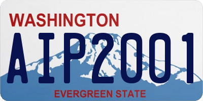 WA license plate AIP2001