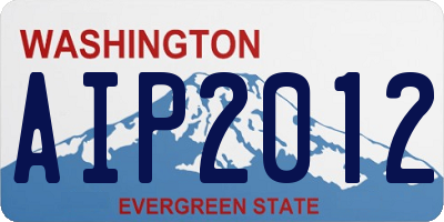 WA license plate AIP2012