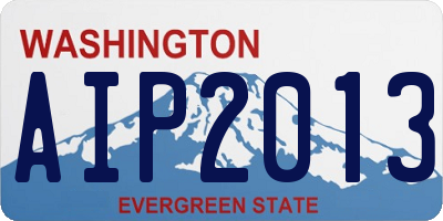 WA license plate AIP2013