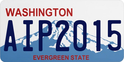 WA license plate AIP2015