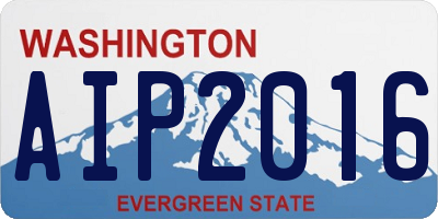WA license plate AIP2016
