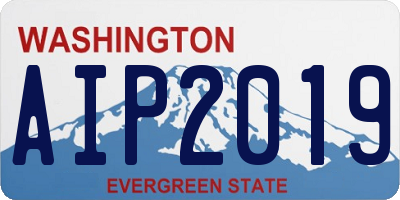 WA license plate AIP2019