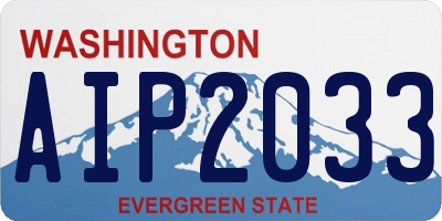 WA license plate AIP2033