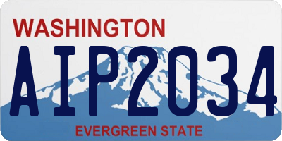 WA license plate AIP2034