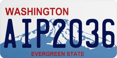 WA license plate AIP2036